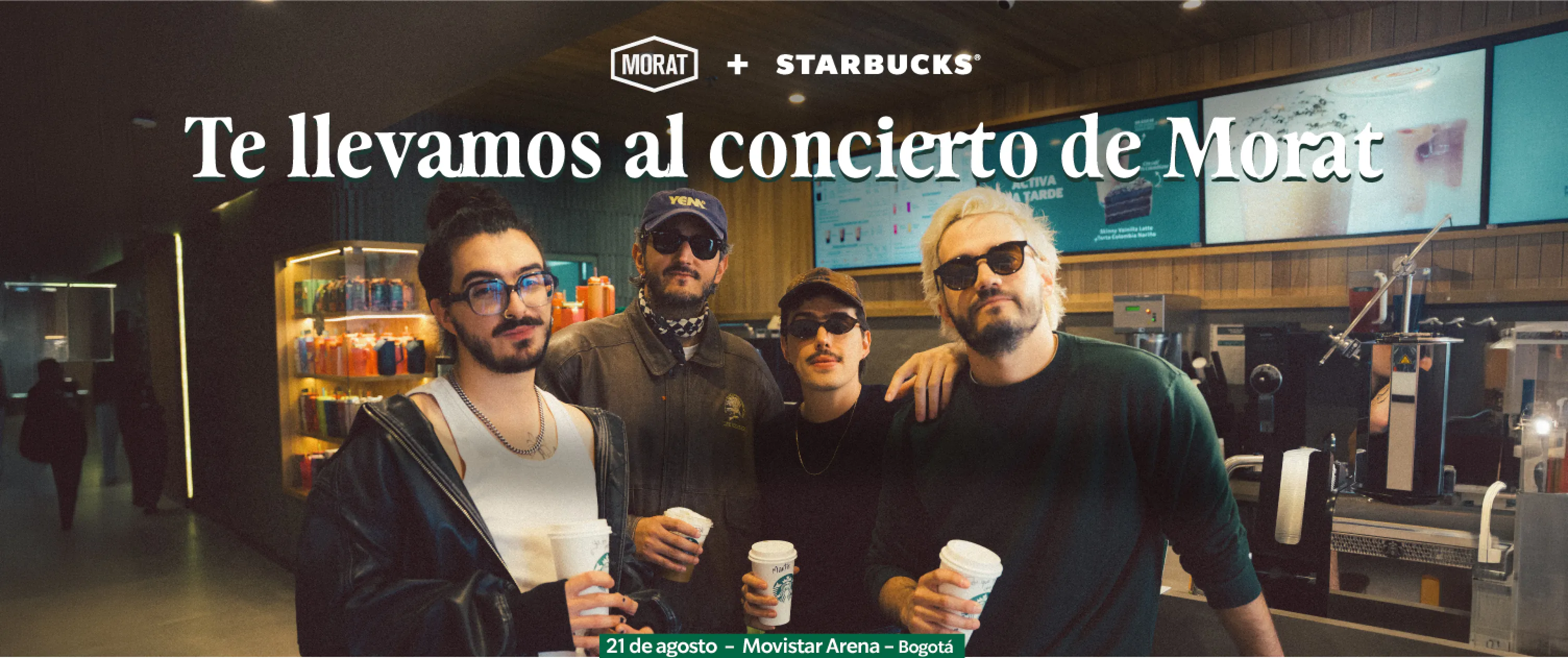 Morat en Starbucks con sus bebidas favoritas