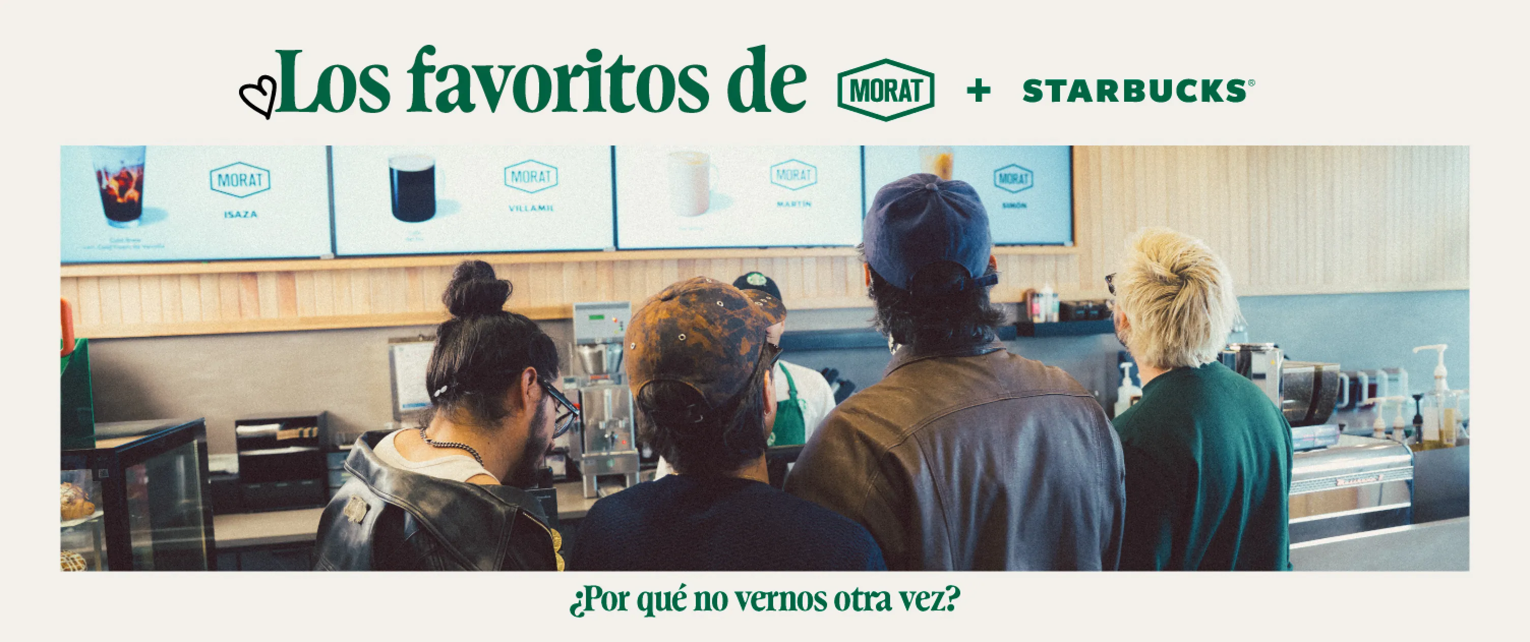 Morat con sus bebidas favoritas en Stabrucks