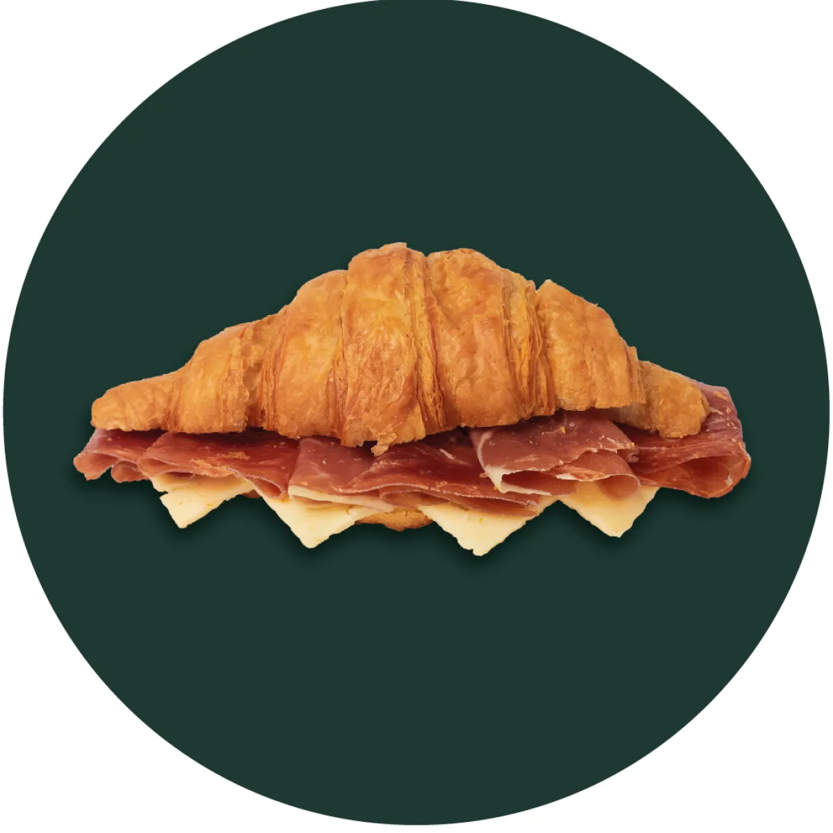 CROISSANT MANTEQUILLA JAMON SERRANO Y QUESO