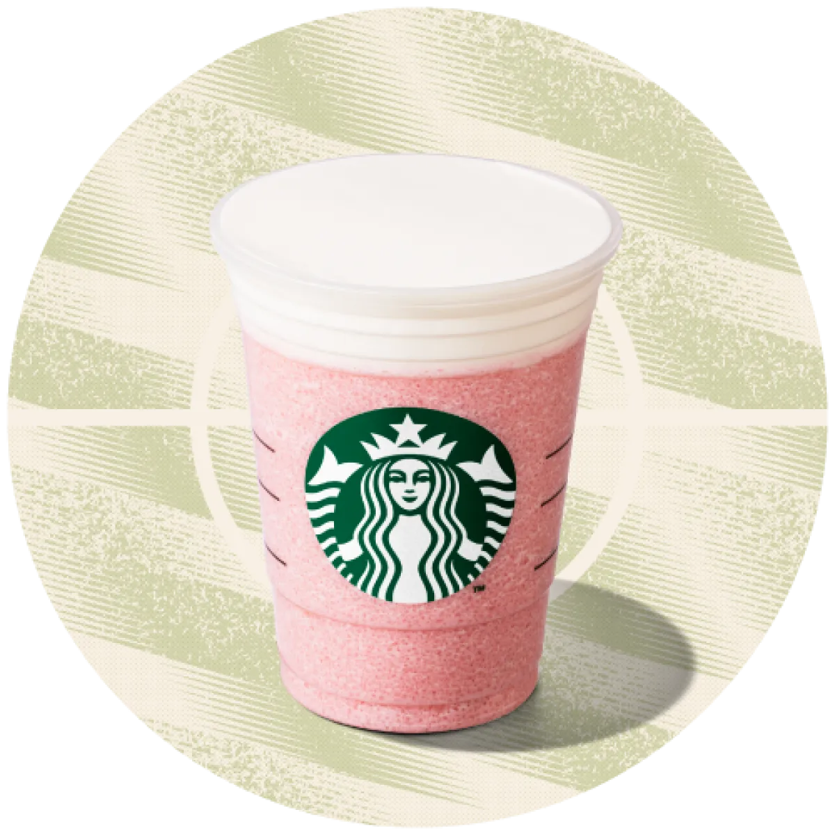 Fresa Cream Frappuccino con Cold Foam ( Espuma Fría) de Vainilla de Starbucks