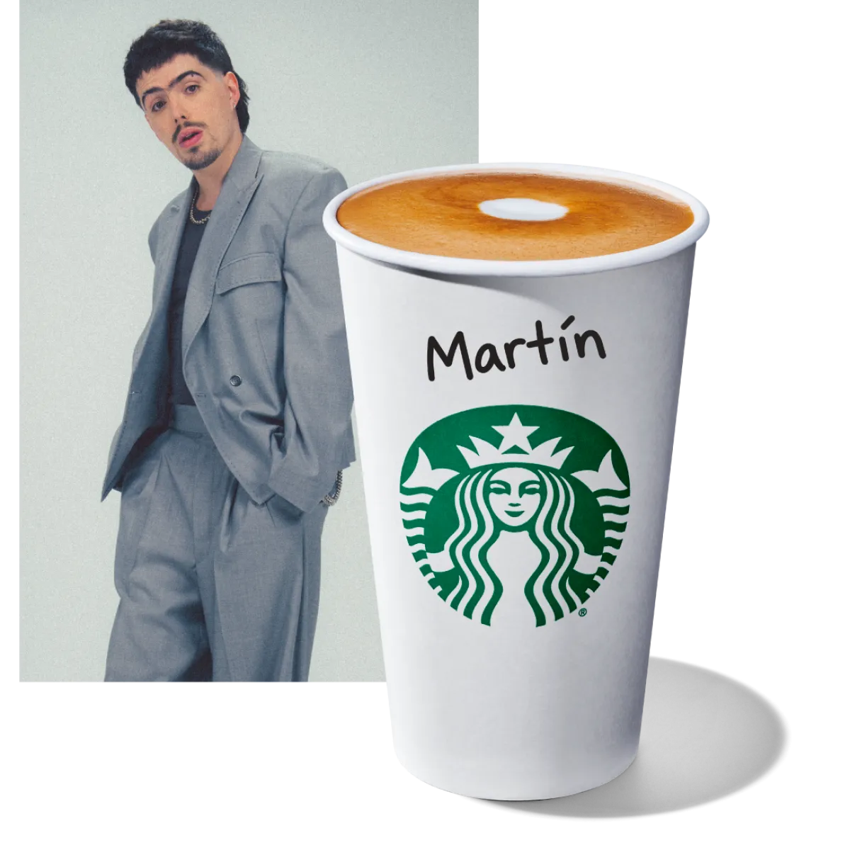 Martín de Morat en Starbucks
